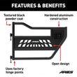 Load image into Gallery viewer, ARIES 25009 Black Aluminum Rear Tube Half Doors 25009 fits Jeep Wrangler JK - Back View