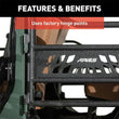 Load image into Gallery viewer, ARIES 25009 Black Aluminum Rear Tube Half Doors 25009 fits Jeep Wrangler JK - Additional View 5