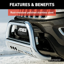 Load image into Gallery viewer, ARIES 3" Polished Stainless Bull Bar 35-2000 fits 1998-2004 Toyota Tacoma