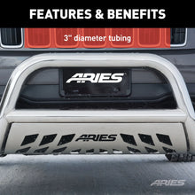 Load image into Gallery viewer, ARIES 3" Polished Stainless Bull Bar 35-4016 fits Cadillac / Chevrolet / GMC