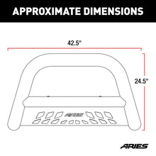 Load image into Gallery viewer, ARIES 3" Polished Stainless Bull Bar 35-5006 fits Dodge Ram / Ram 1500 / 2500 / 3500 - Side View