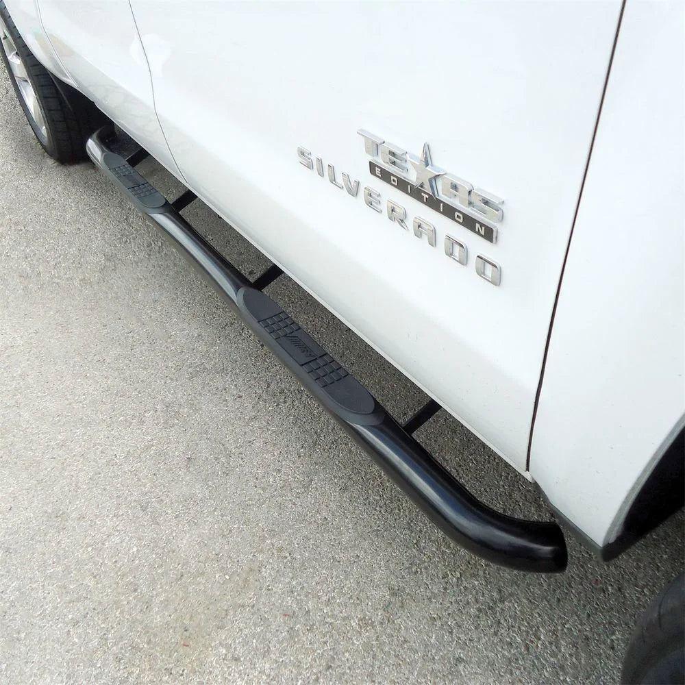 ARIES 3" Round Black Stainless Side Bars 214045 fits Silverado / Sierra 1500 / 2500 / 3500 Hd - Additional View 12