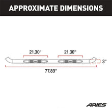 Load image into Gallery viewer, ARIES 3" Round Black Stainless Side Bars 214046 fits Silverado / Sierra 1500 / 2500 / 3500 Hd - Additional View 6