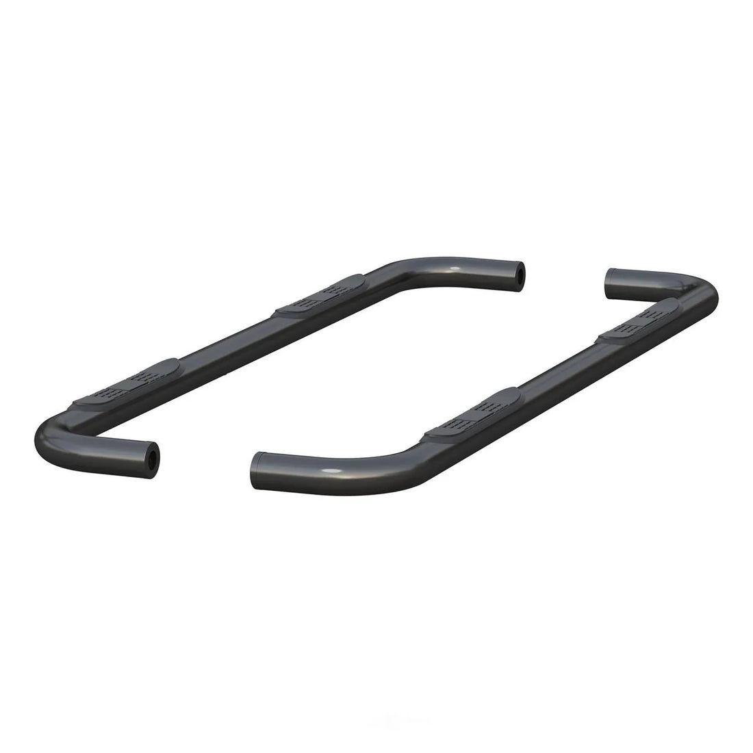 ARIES 3" Round Black Stainless Side Bars 214053 fits Chevrolet Silverado / GMC Sierra 1500 - Installation View