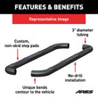 Load image into Gallery viewer, ARIES 3" Round Black Steel Side Bars 201002 fits Jeep Liberty - Side View