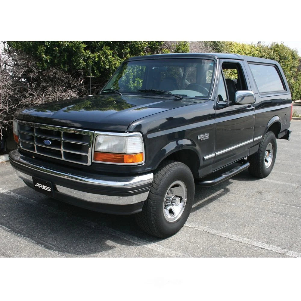 ARIES 3" Round Black Steel Side Bars 203001 fits Ford Bronco / F-150 - Additional View 8