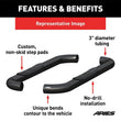 Load image into Gallery viewer, ARIES 3" Round Black Steel Side Bars 203014 fits Ford F-250 / F-350 Super Duty - Additional View 8