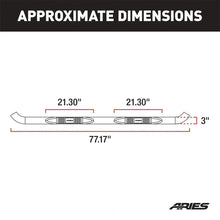 Load image into Gallery viewer, ARIES 3" Round Black Steel Side Bars 203016 fits 2004-2005 Ford F-150 - Additional View 6