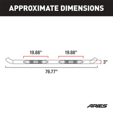 Load image into Gallery viewer, ARIES 3" Round Black Steel Side Bars 203041 fits Ford Explorer - Back View