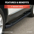 Load image into Gallery viewer, ARIES 3" Round Black Steel Side Bars 203046 fits Ford Ranger Supercrew