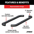 Load image into Gallery viewer, ARIES 3" Round Black Steel Side Bars 204009 fits 1999-2000 Chevrolet Silverado 1500 / 1999-2000 Chevrolet Silverado 2500 /...