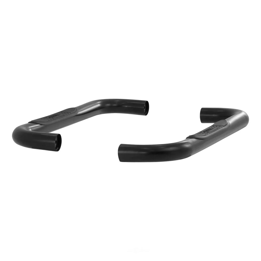 ARIES 3" Round Black Steel Side Bars 204017 fits Silverado / Sierra 1500 / 2500 / 3500 Hd - Side View