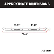 Load image into Gallery viewer, ARIES 3" Round Black Steel Side Bars 205003 fits Dodge Ram / Ram 1500 - Additional View 6