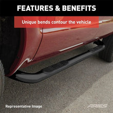 Load image into Gallery viewer, ARIES 3" Round Black Steel Side Bars 205003 fits Dodge Ram / Ram 1500 - Additional View 9