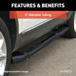 Load image into Gallery viewer, ARIES 3" Round Black Steel Side Bars 205040 fits Dodge Ram / Ram 1500 / 2500 / 3500