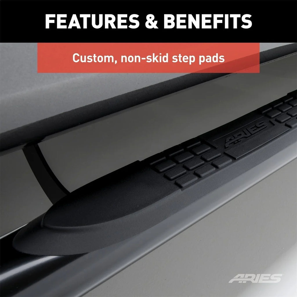 ARIES 3" Round Black Steel Side Bars 209018 fits Nissan Frontier / Suzuki Equator - Additional View 10