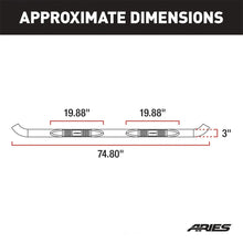 Load image into Gallery viewer, ARIES 3" Round Black Steel Side Bars 35700 fits Jeep Wrangler JK Unlimited - Back View