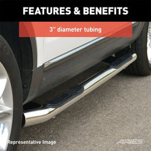 Load image into Gallery viewer, ARIES 3" Round Polished Stainless Side Bars 201008-2 fits Jeep Grand Cherokee - Additional View 8