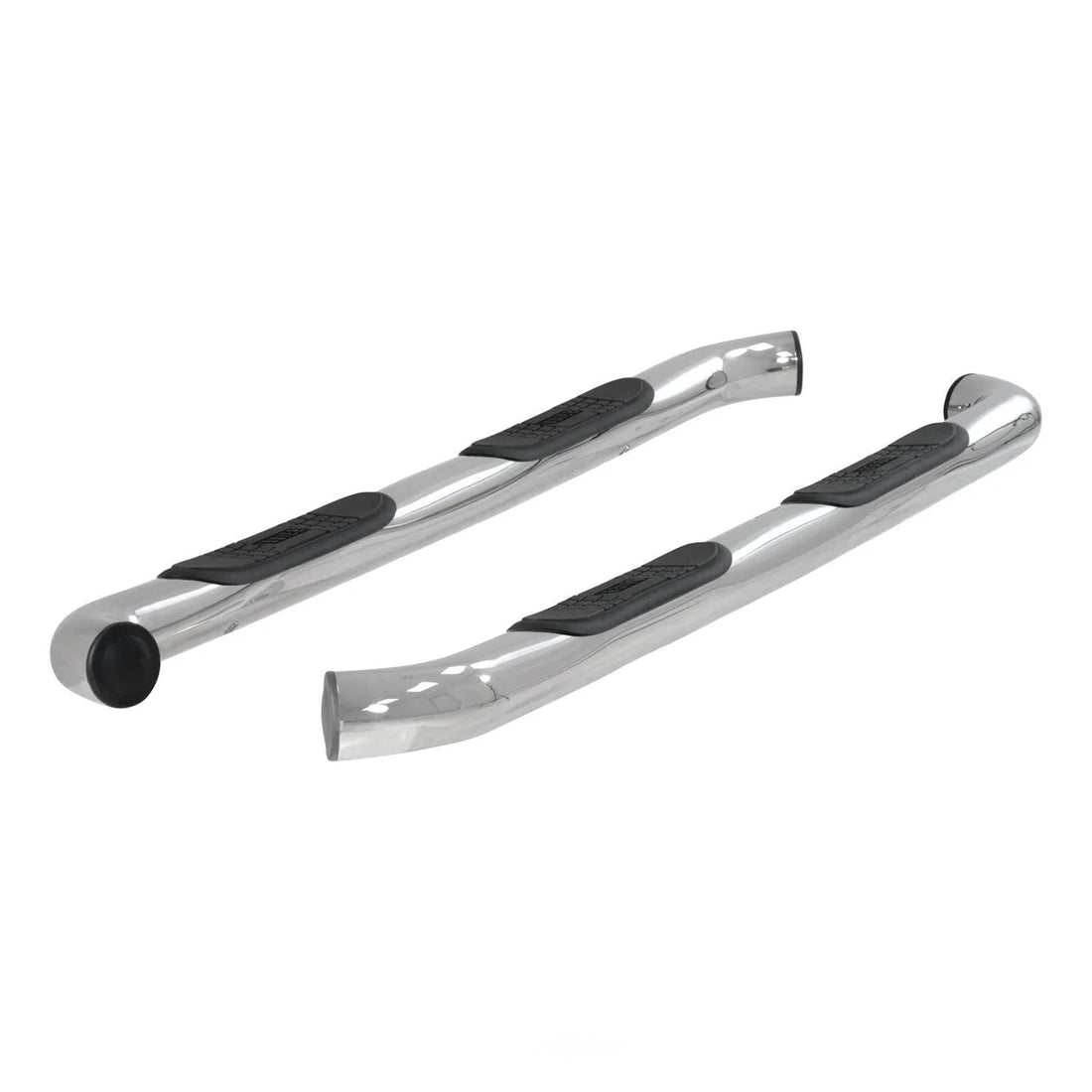 ARIES 3" Round Polished Stainless Side Bars 203016-2 fits 2004 Ford F-150 FX4 / 2005 Ford F-150 FX4 / Ford F-150 - Side View