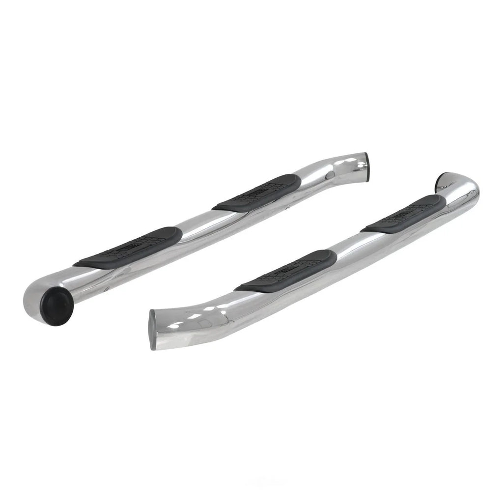 ARIES 3" Round Polished Stainless Side Bars 203016-2 fits 2004 Ford F-150 FX4 / 2005 Ford F-150 FX4 / Ford F-150 - Side View