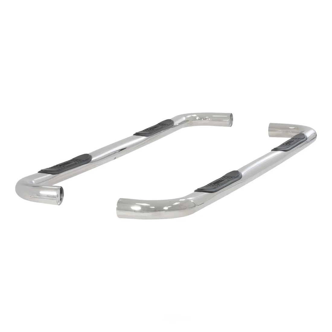 ARIES 3" Round Polished Stainless Side Bars 204004-2 fits Avalanche / Suburban / Yukon Xl - Side View