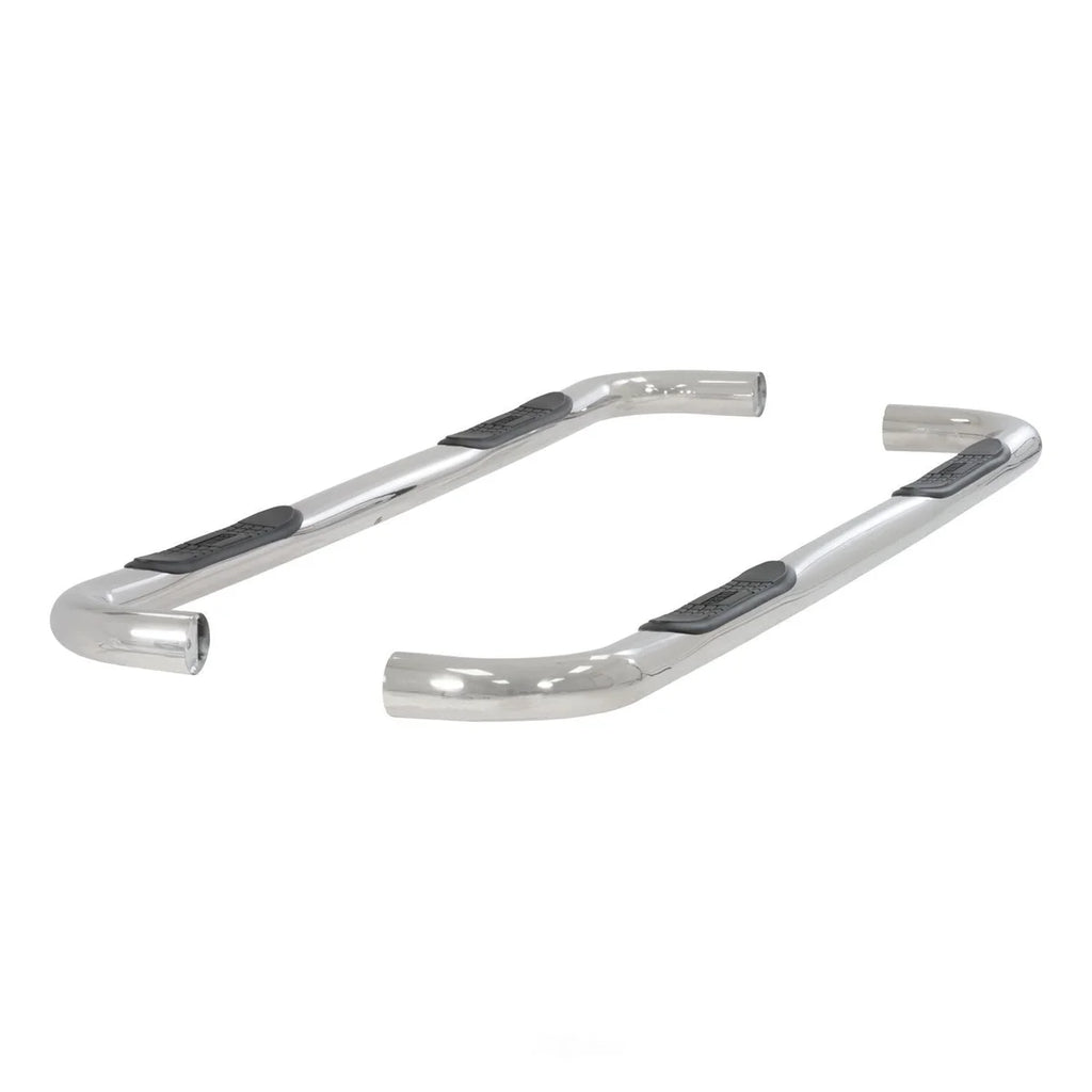 ARIES 3" Round Polished Stainless Side Bars 204004-2 fits Avalanche / Suburban / Yukon Xl - Side View