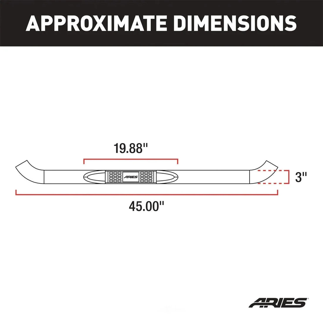 ARIES 3" Round Polished Stainless Side Bars 204036-2 fits Chevrolet / GMC C / K - Additional View 6