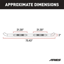 Load image into Gallery viewer, ARIES 3" Round Polished Stainless Side Bars 204075-2 fits Hummer H2 - Additional View 7