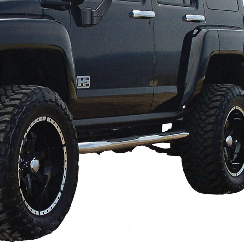 ARIES 3" Round Polished Stainless Side Bars 204076-2 fits Hummer H3 - Additional View 12