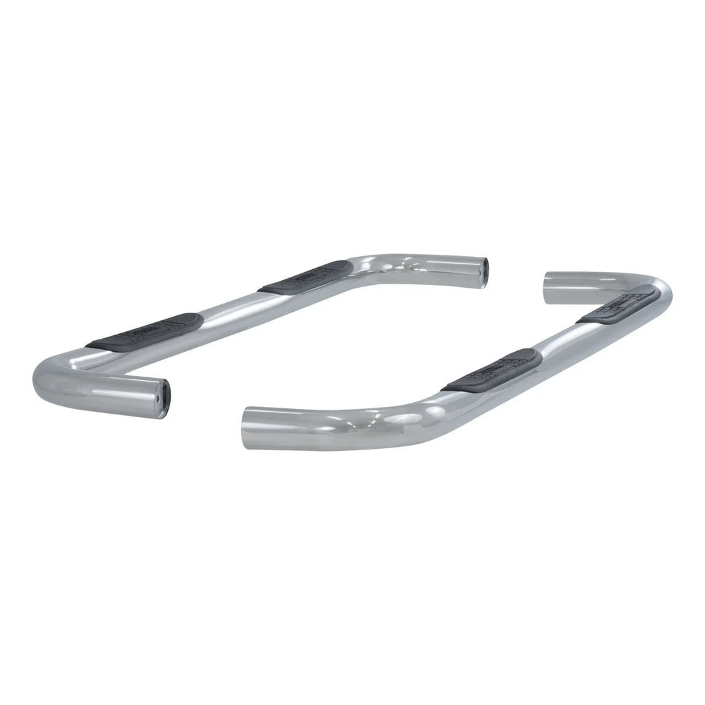 ARIES 3" Round Polished Stainless Side Bars 205008-2 fits Dodge Ram 1500 / Ram 2500 / Ram 3500 - Main Product View