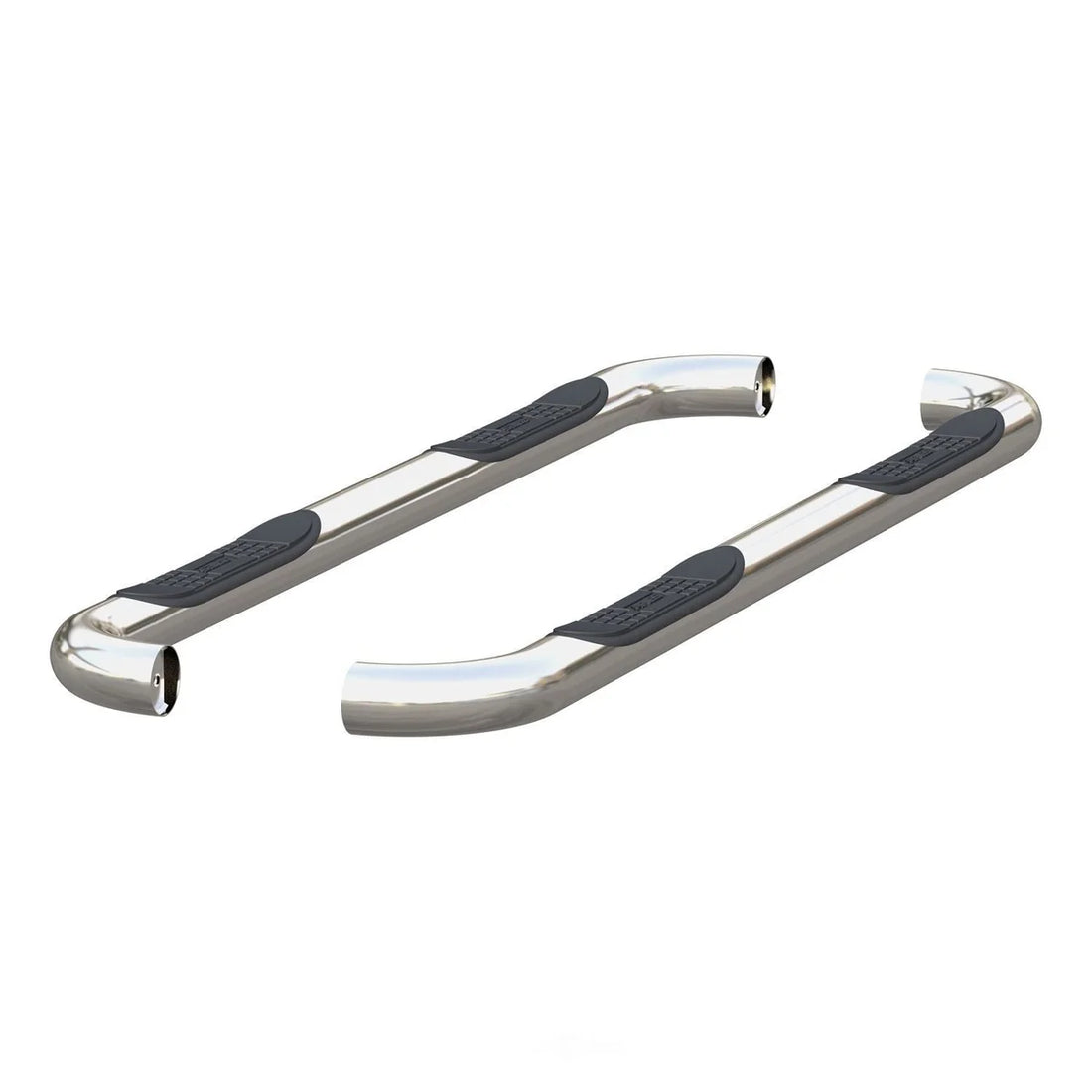 ARIES 3" Round Polished Stainless Side Bars 205040-2 fits Dodge Ram 1500 / Ram 2500 / Ram 3500 - Additional View 5