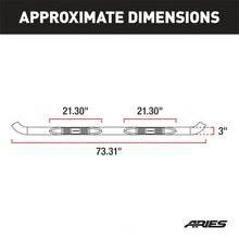 Load image into Gallery viewer, ARIES 3" Round Polished Stainless Side Bars 205040-2 fits Dodge Ram 1500 / Ram 2500 / Ram 3500 - Additional View 6