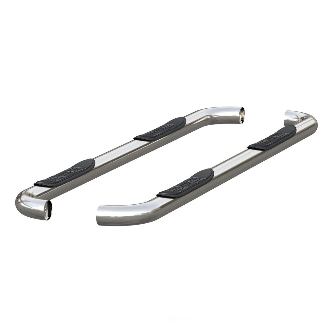 ARIES 3" Round Polished Stainless Side Bars 205041-2 fits Dodge Ram 1500 / Ram 2500 / Ram 3500 - Additional View 5