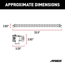 Load image into Gallery viewer, ARIES 30" Single-Row LED Light Bar (14,800 Lumens) 1501264 - Side View