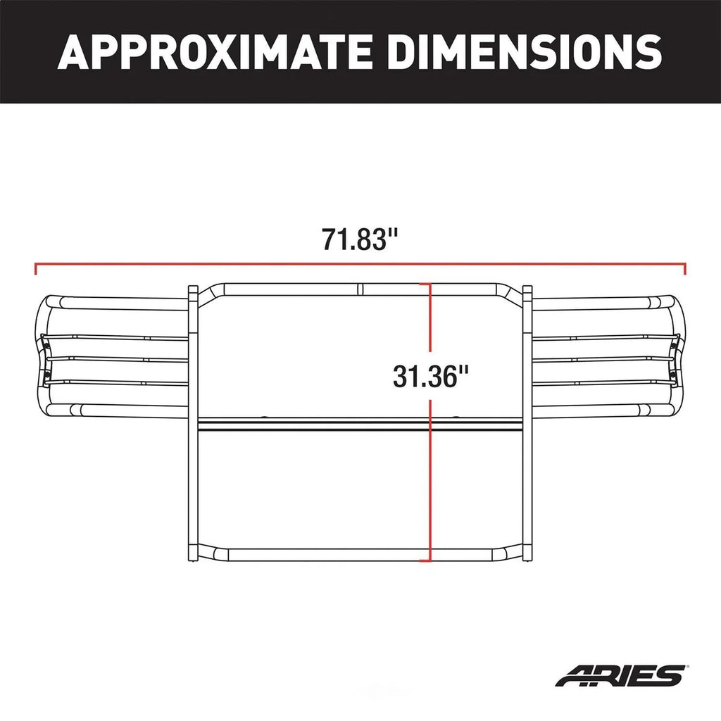 ARIES 3065 1-1/2-Inch Black Steel Grille Guard, No-Drill 3065 fits Ford Explorer - Installation View