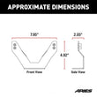 Load image into Gallery viewer, ARIES 35-0000 3-Inch Bull Bar License Plate Bracket 35-0000 - Side View