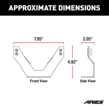 Load image into Gallery viewer, ARIES 35-0000 3-Inch Bull Bar License Plate Bracket 35-0000 - Side View