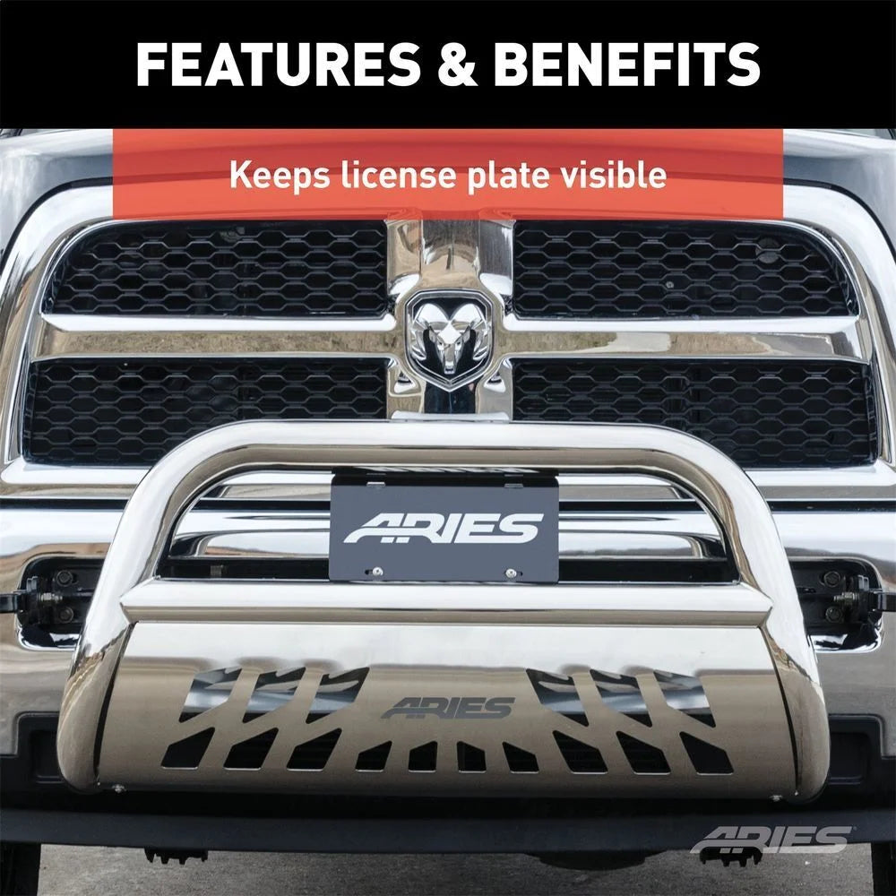 ARIES 35-0000 3-Inch Bull Bar License Plate Bracket 35-0000 - Additional View 5