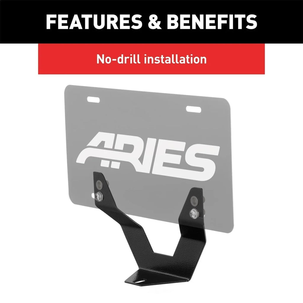 ARIES 35-0000 3-Inch Bull Bar License Plate Bracket 35-0000 - Additional View 6