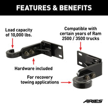 Load image into Gallery viewer, ARIES 35-5TOW Truck Bull Bar Tow Hooks 35-5TOW fits Dodge Ram 2500 / 3500 - Side View