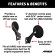 Load image into Gallery viewer, ARIES 3500300 Offroad Half Tube Door Mirrors, 2-Pack 3500300 fits Jeep Wrangler / Gladiator - Additional View 5
