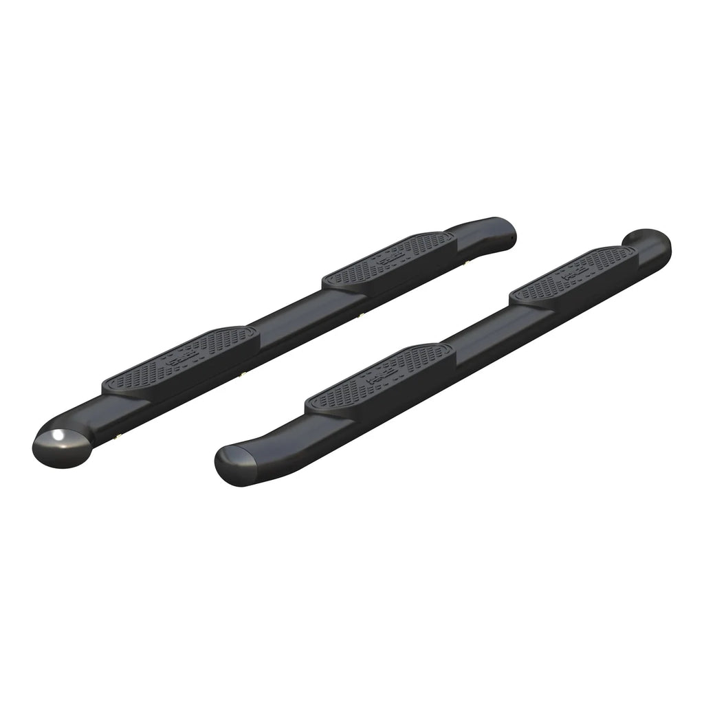 ARIES 4" Black Steel Oval Side Bars S224053 fits Silverado / Sierra 1500 / 2500 / 3500 CREW - Side View