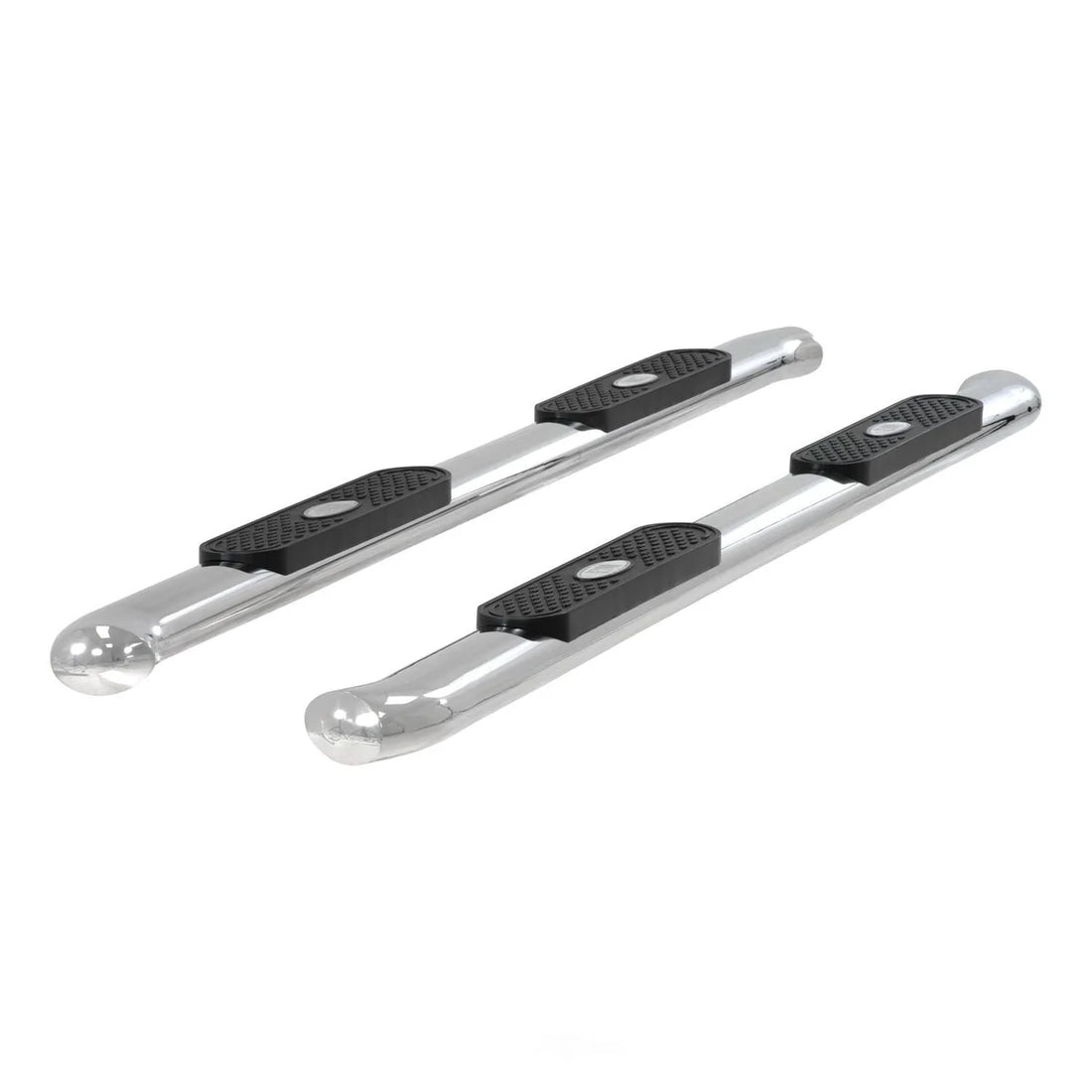 ARIES 4" Polished Stainless Oval Side Bars S224013-2 fits 2001-2014 Chevrolet / GMC - Back View