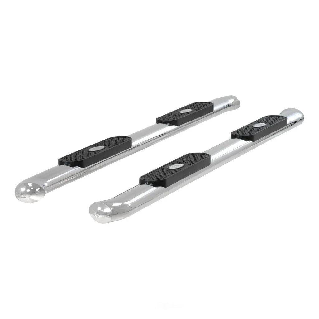 ARIES 4" Polished Stainless Oval Side Bars S224013-2 fits 2001-2014 Chevrolet / GMC - Back View