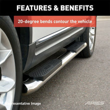 Load image into Gallery viewer, ARIES 4" Polished Stainless Oval Side Bars S224013-2 fits 2001-2014 Chevrolet / GMC - Additional View 7