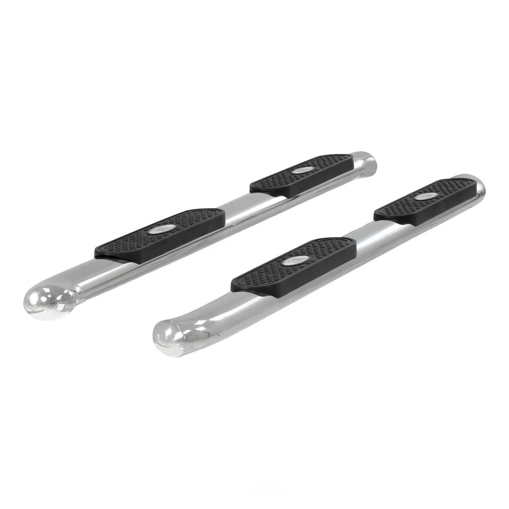 ARIES 4" Polished Stainless Oval Side Bars S224046-2 fits Silverado / Sierra 1500 / 2500 / 3500 - Back View