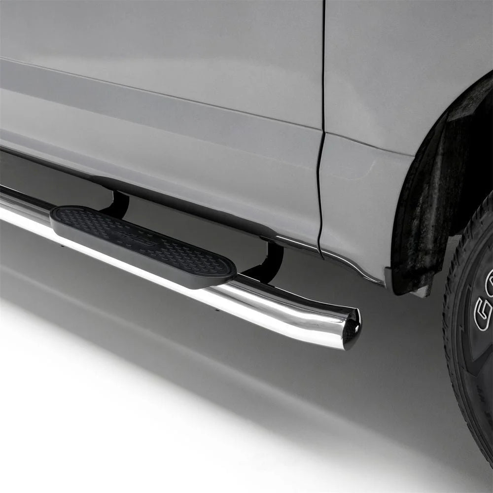 ARIES 4" Polished Stainless Oval Side Bars S224054-2 fits Silverado / Sierra 1500 EXTENDED CAB - Main Product View