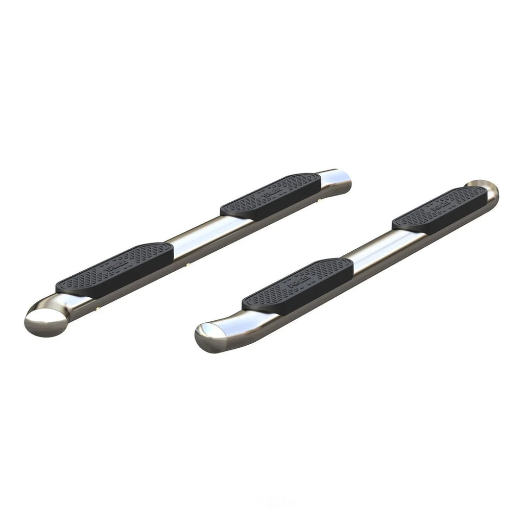 ARIES 4" Polished Stainless Oval Side Bars S224054-2 fits Silverado / Sierra 1500 EXTENDED CAB - Back View