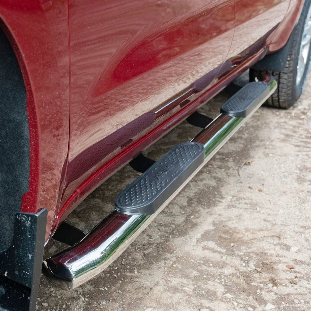 ARIES 4" Polished Stainless Oval Side Bars S224054-2 fits Silverado / Sierra 1500 EXTENDED CAB - Additional View 10