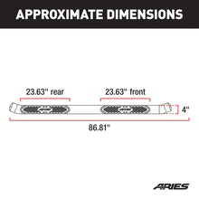 Load image into Gallery viewer, ARIES 4" Polished Stainless Oval Side Bars S225041-2 fits Dodge Ram 1500 / Ram 2500 / Ram 3500 - Side View